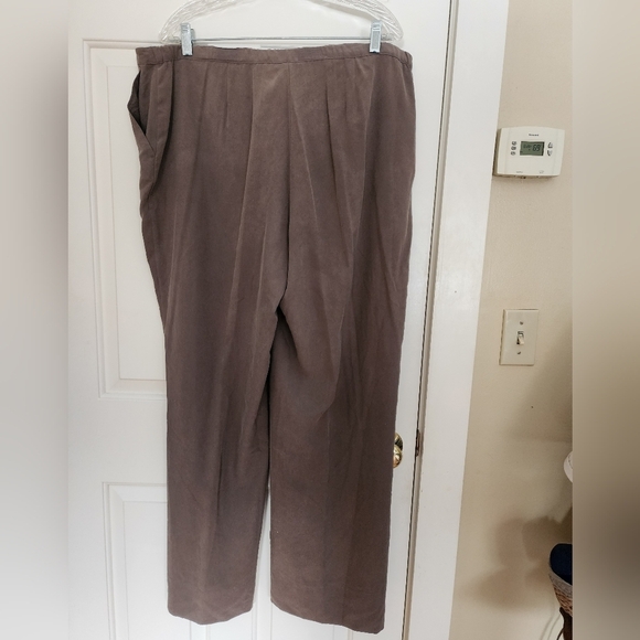 JJill 100% Silk Dress Office Pants Wide Leg Taupe Size Xl Business Career - Picture 5 of 9
